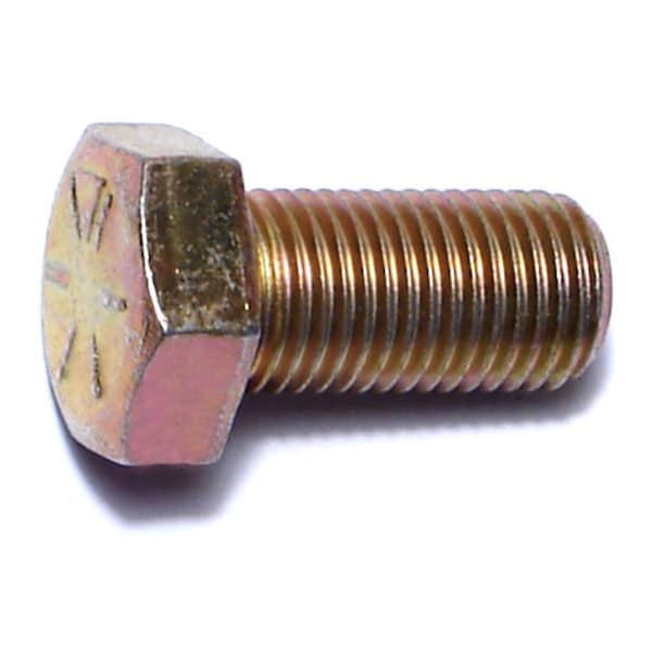 Midwest Fastener Grade 8, 3/8"-24 Hex Head Cap Screw, Zinc Yellow Steel, 3/4 in L, 10 PK 62981 - main